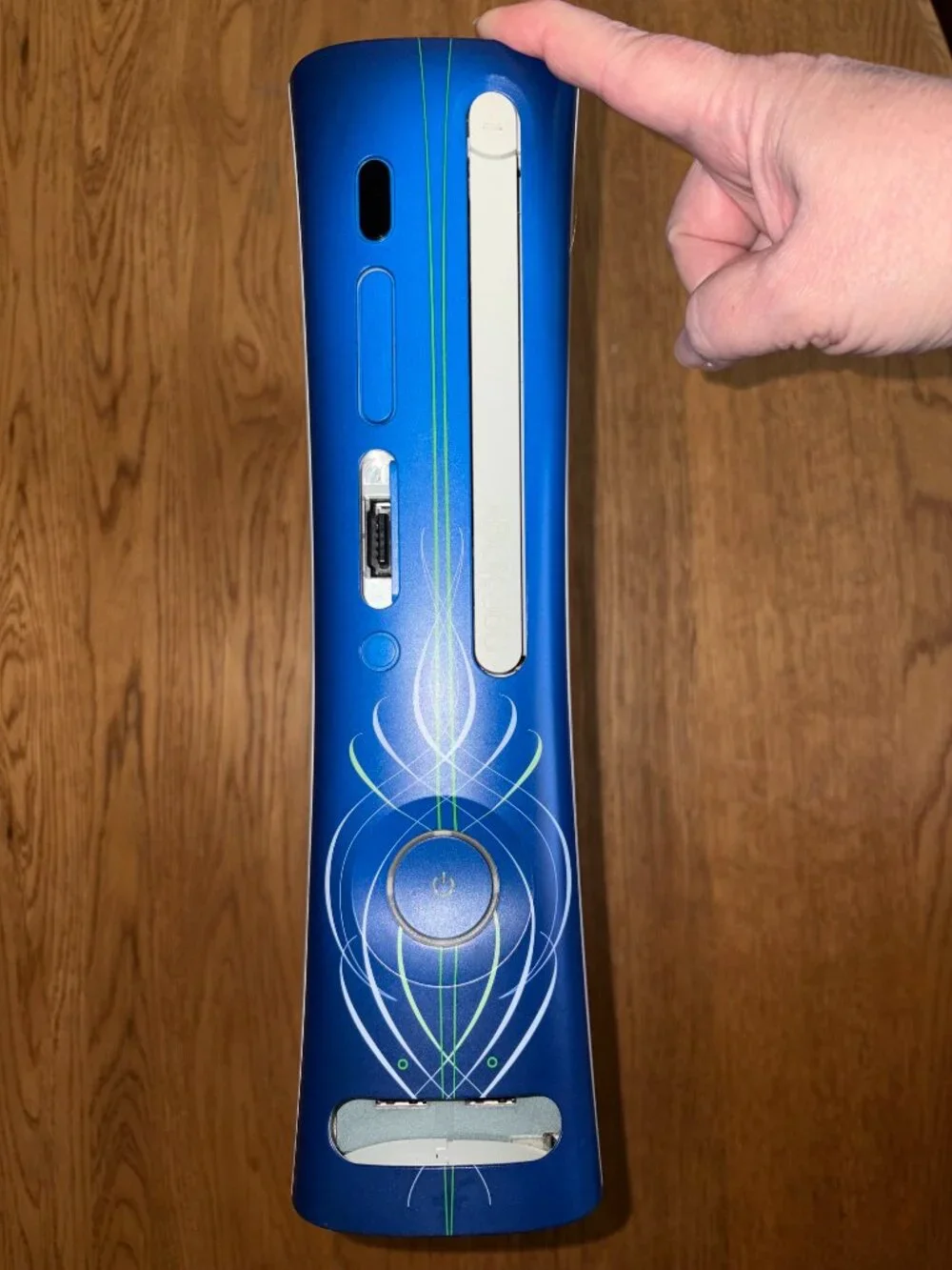 Microsoft Xbox 360 FAT Console W/ Blue Hot Rod Faceplate 
